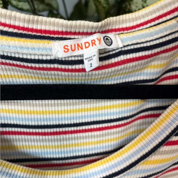 Sundry Striped Midi Tee Dress | Medium - Picture 4 of 6